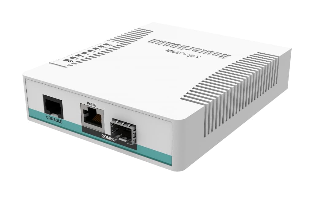 MikroTik CRS106-1C-5S — 5× SFP + 1× Combo, kompakt fiber switch