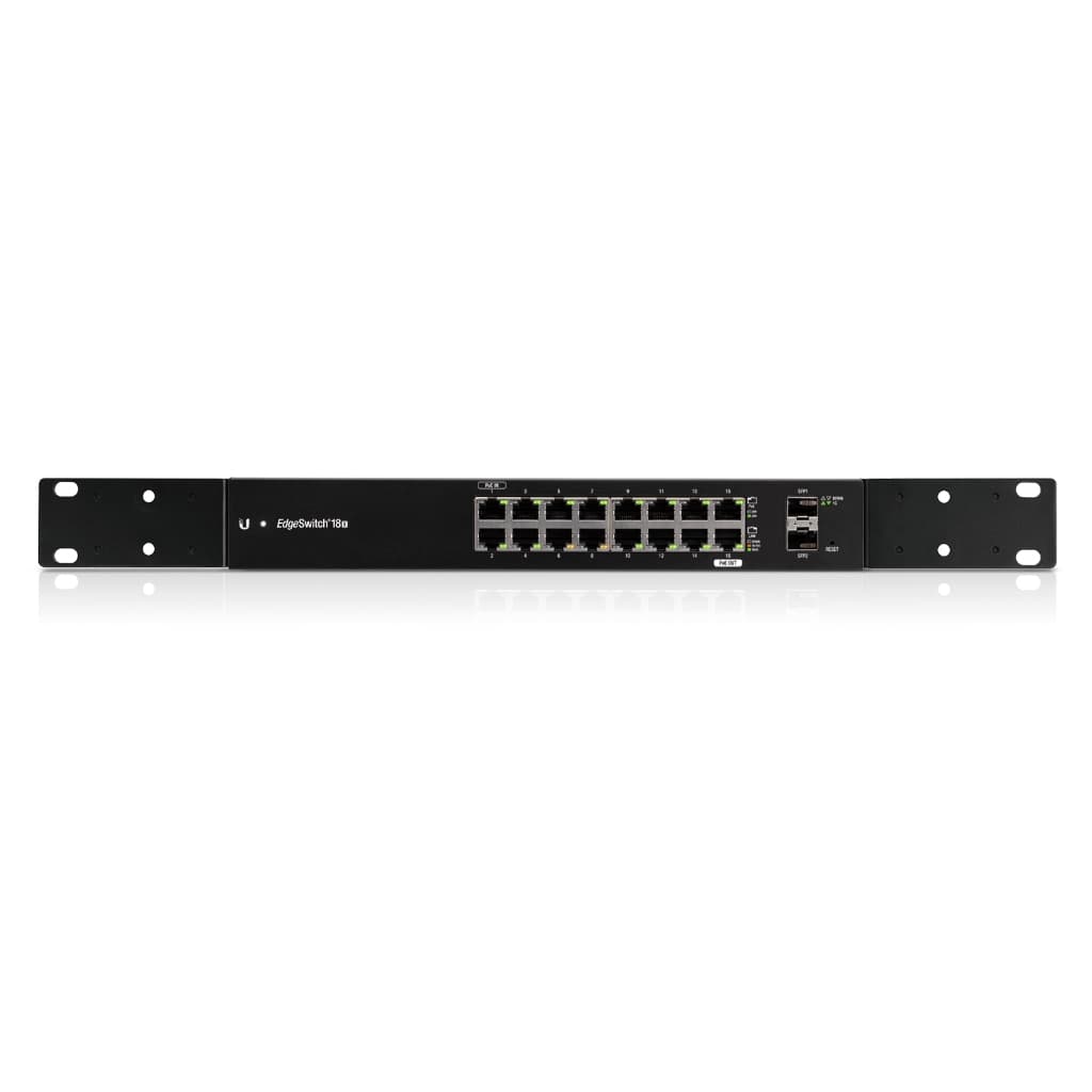 UBNT EdgeSwitch 18X (ES-18X) – 16 Gigabit RJ45, 2 SFP Portlu, Fanless ve Uygun Fiyatlı WISP Switch