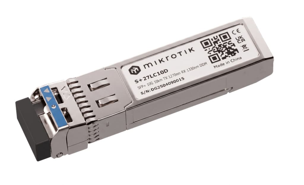 MikroTik S+2733LC10D | 10G BiDi Single-Mode SFP+ Çifti, Tek Fiber, 10 km, LC, DDM