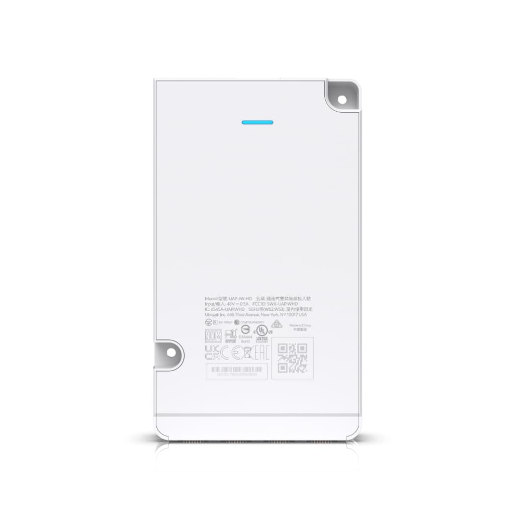 UBNT UniFi In-Wall HD (UAP-IW-HD) Duvar Tipi WiFi 5 Access Point – 6 Stream, 4 Port GbE Switch, PoE/PoE+, 90 m² Kapsama