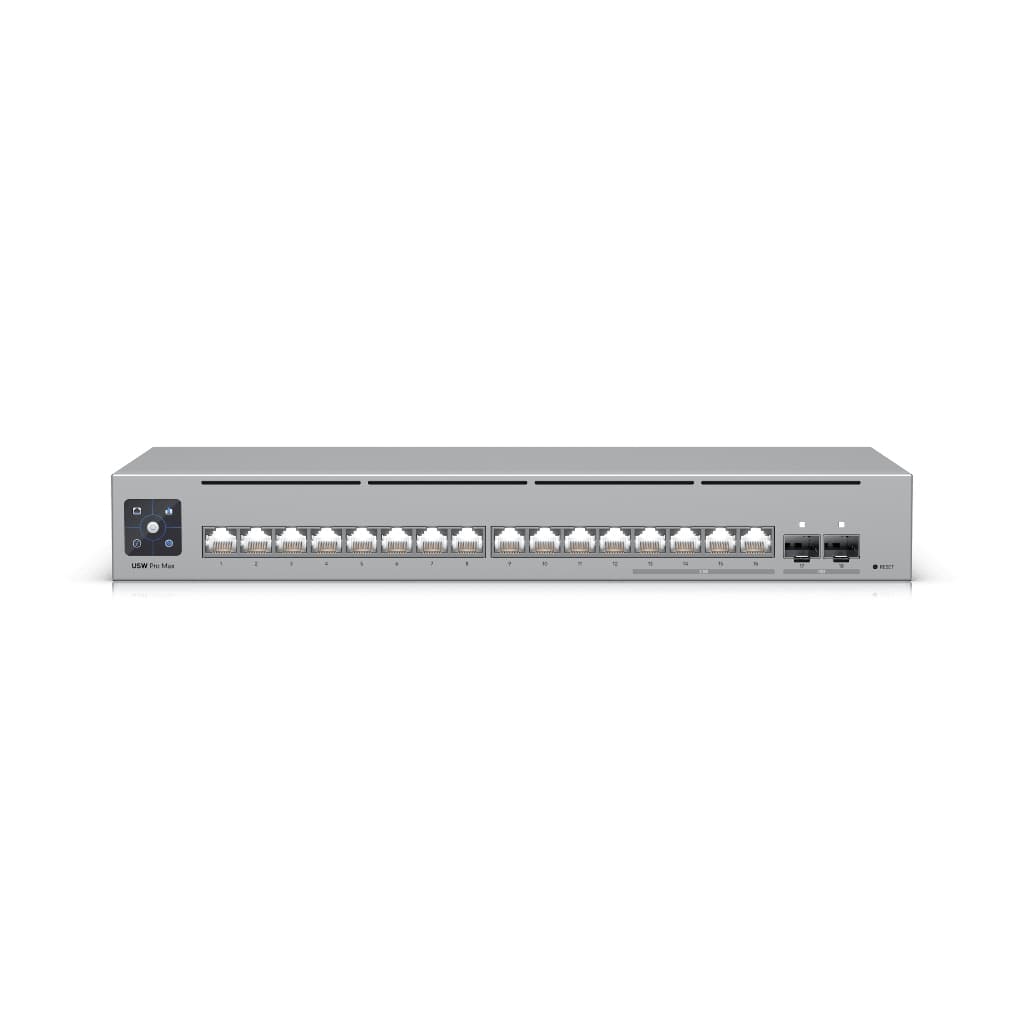 UBNT UniFi Switch Pro Max 16 (USW-Pro-Max-16) | Etherlighting™, 2.5GbE, 10G SFP+ Layer 3 Switch