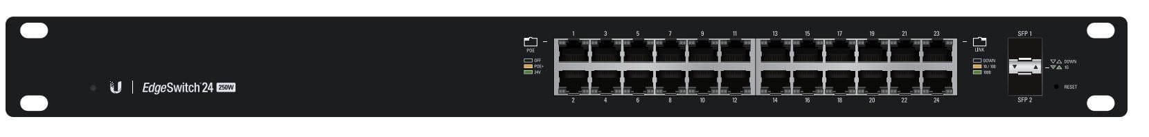 UBNT ES-24-250W - UBNT EdgeSwitch 24 Port 250W PoE+ Layer3 Yönetilebilir Switch