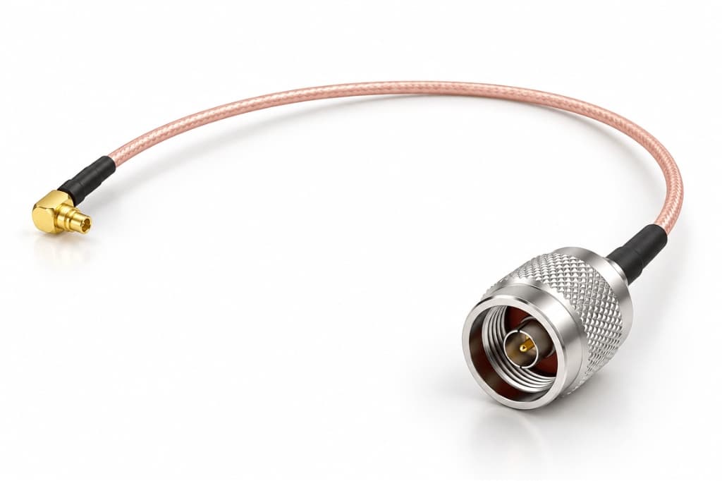 30 cm RG316 N-Male to MMCX Pigtail Kablo | 50 Ohm, Düşük Kayıplı RF Coaxiel Kablo