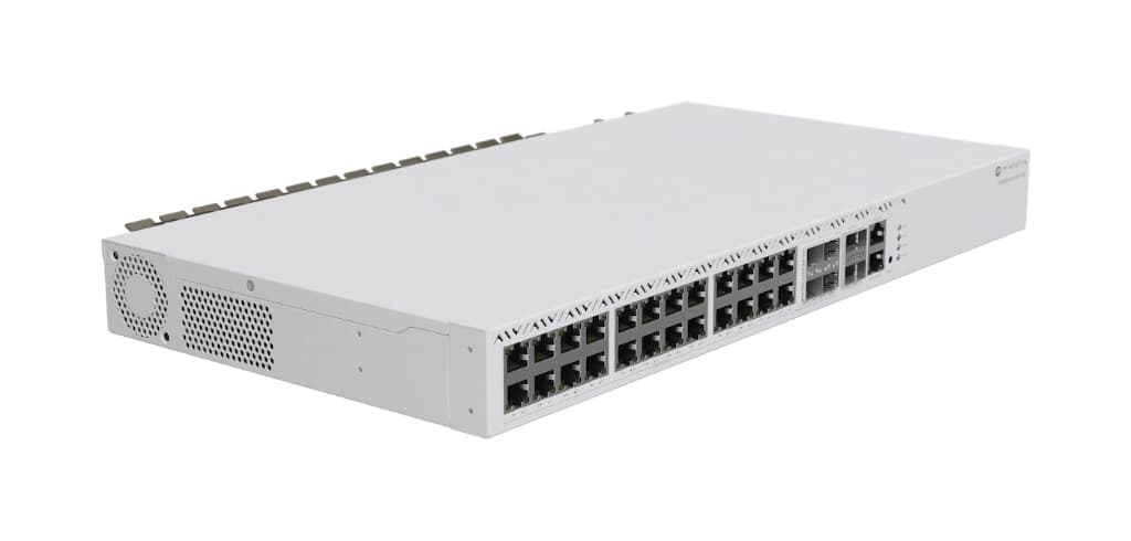 MikroTik CRS326-4C+20G+2Q+RM 20× 2.5 GbE, 4× 10G SFP+, 2× 40G — Stüdyo ve ofisler için Yüksek Hızlı Switch