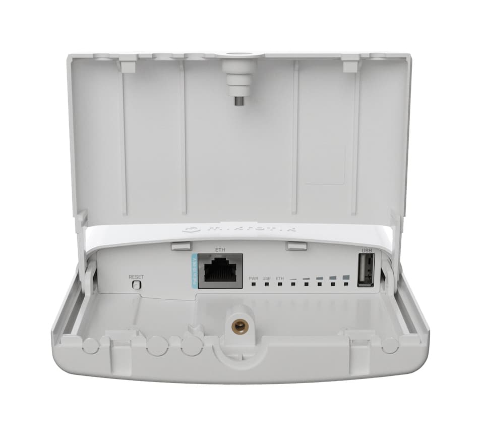 MikroTik NetBox 5 ax | 5 GHz Wi-Fi 6 Dış Ortam AP/CPE/PTP, RP-SMA, Gigabit PoE-in, mANT30 ile 30 km+ PTP AP