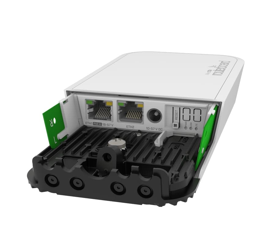 MikroTik wAP ac LTE6 kit | 802.11ac + LTE Cat 6 (CA, 300 Mbit/s), 2× Gigabit, Dış Mekan LTE Modem AP
