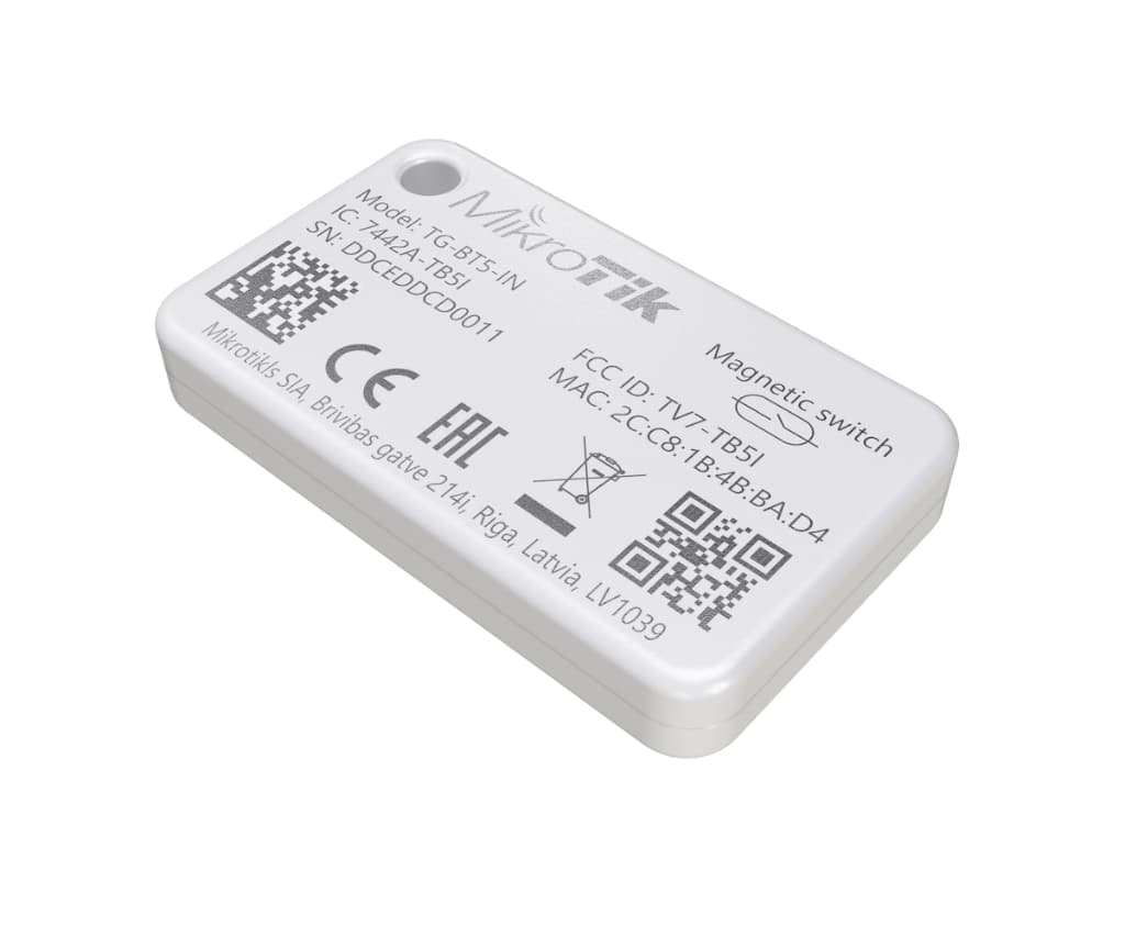 MikroTik TG-BT5-IN | BLE 5 İç Mekân Etiket Bluetooth Tag (iBeacon, Eddystone) (±0.5 °C, 5 yıl Pil)
