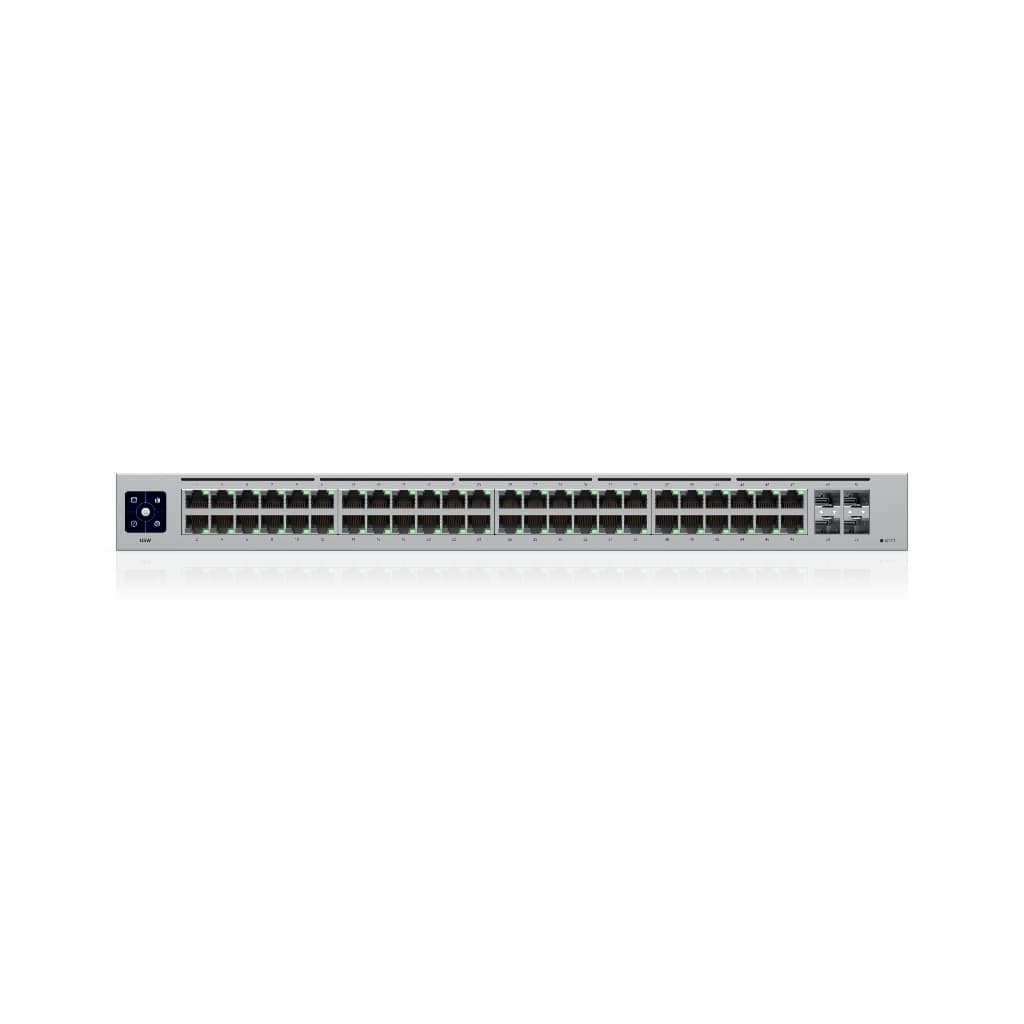 UBNT UniFi Standard 48 (USW-48) | 48 Port Gigabit, 4 SFP, Fansız Layer 2 Switch