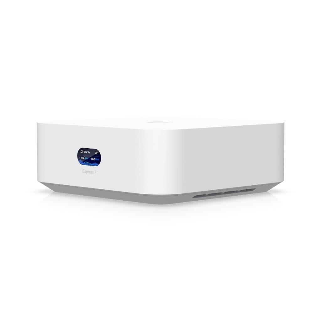 UBNT UniFi Express 7 (UX7) – WiFi 7 (6 GHz) Entegre 10G Cloud Gateway, Mesh Genişletme ve 2.3 Gbps IDS/IPS