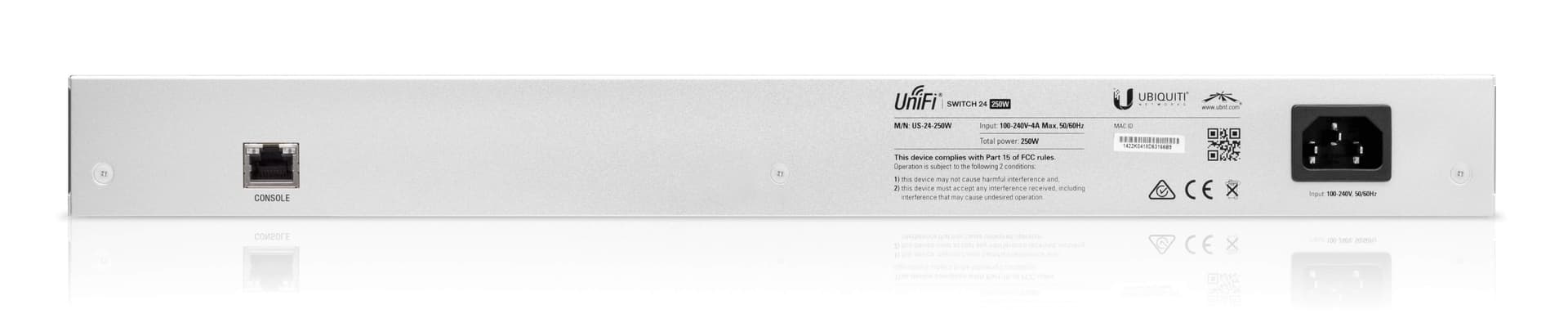 UBNT UniFi US-24-250W - UBNT UniFi Switch 24 Port 250W PoE+Management Switch