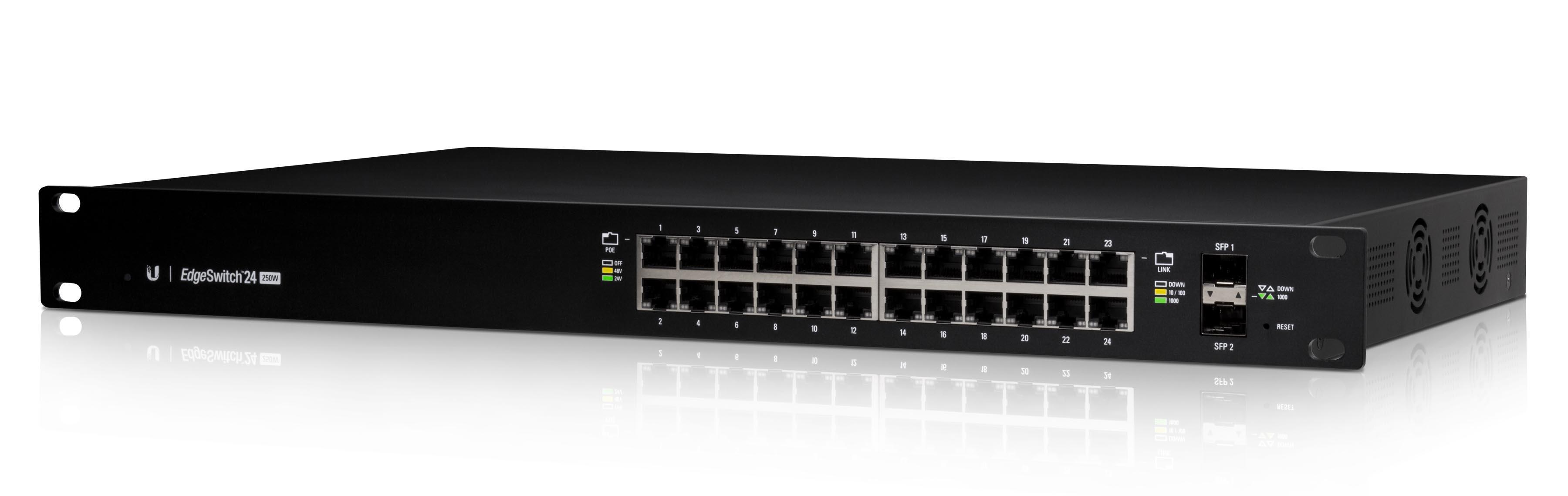 UBNT EdgeSwitch 24 250W UBNT ES-24-250W - UBNT EdgeSwitch 24 Port 250W PoE+ Layer3 Yönetilebilir Switch - görsel 5